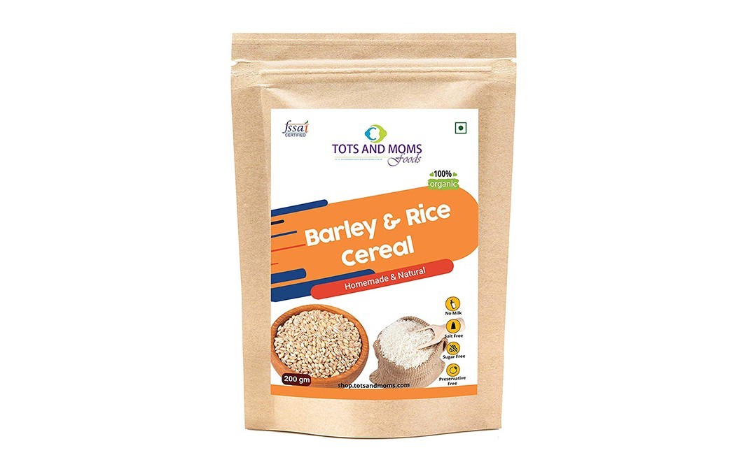 Tots And Moms Foods Barley & Rice Cereal    Pack  200 grams